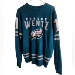 NFL PA Philadelphia Eagles Sweater Carson Wentz #11 Size L * RARE *